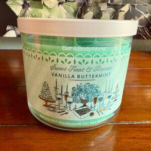 NEW VANILLA BUTTERMINT 3-Wick 14.5oz Candle Bath & Body Works